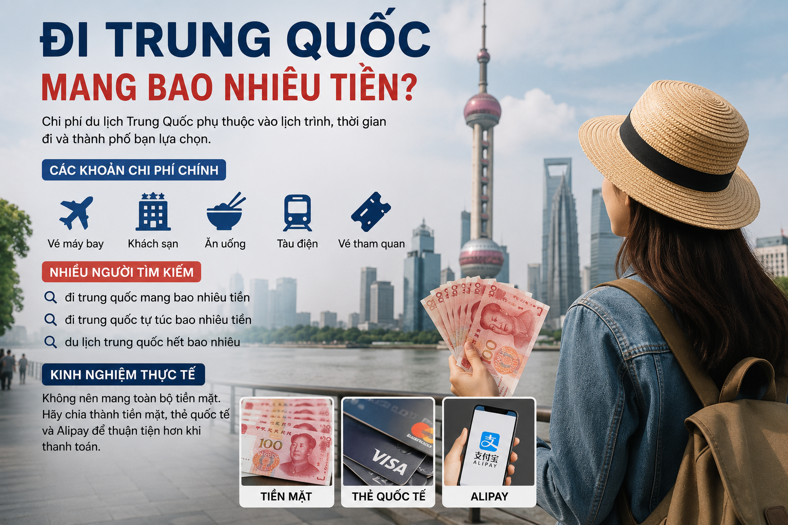 đi Trung Quốc cần mang bao nhiêu tiền