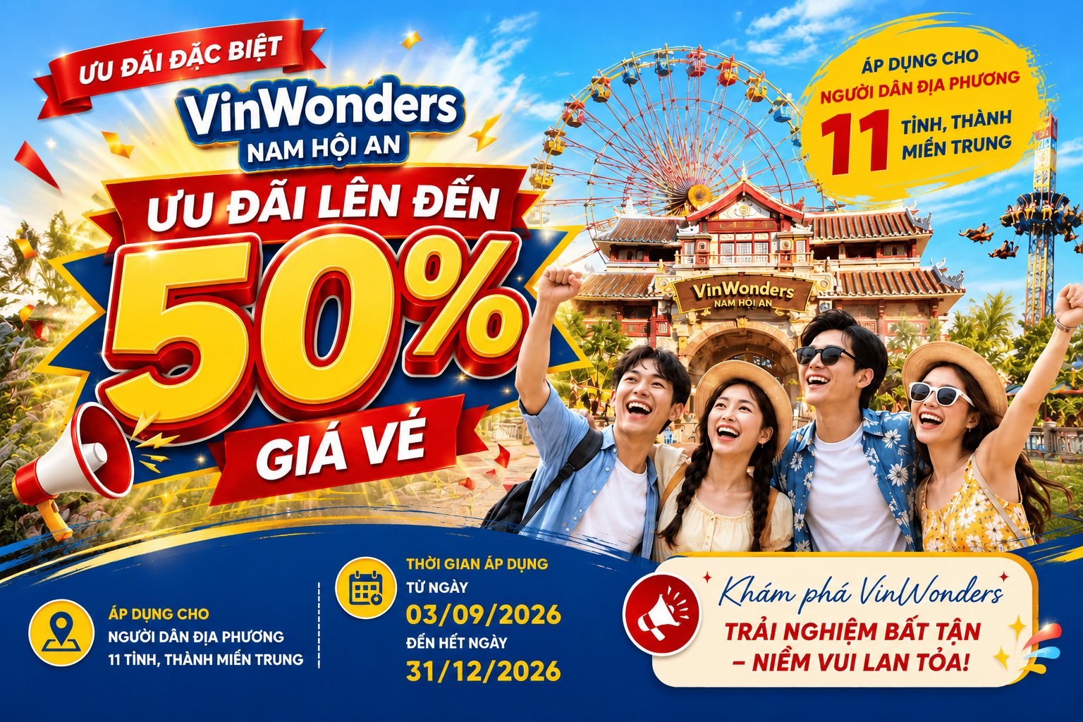 VinWonders Nam Hội An ưu đãi người địa phương