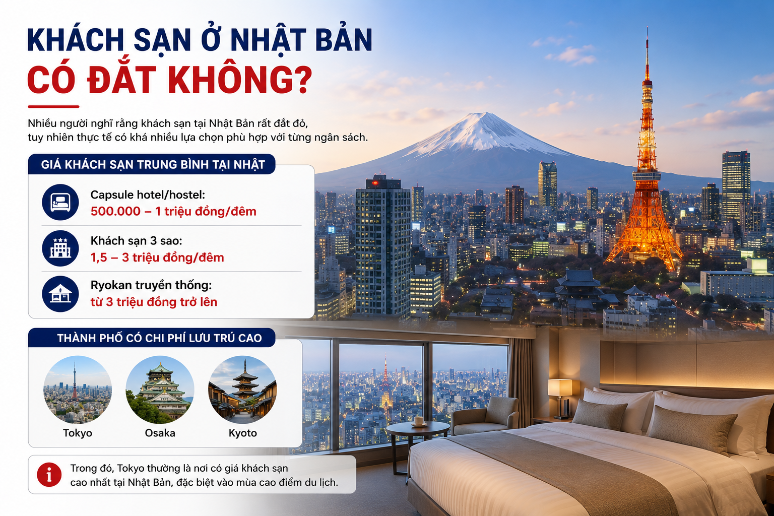 Khách sạn ở Nhật bản giá cả