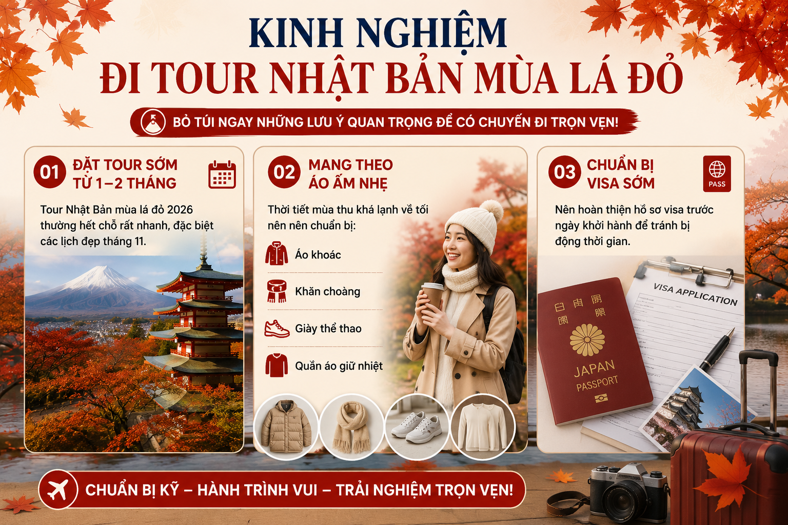Khám phá Nhật mùa lá đỏ
