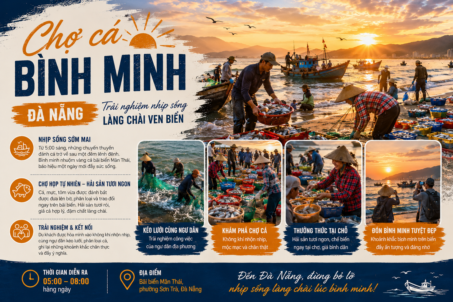 Khung cảnh bình minh trên biển Mân Thái