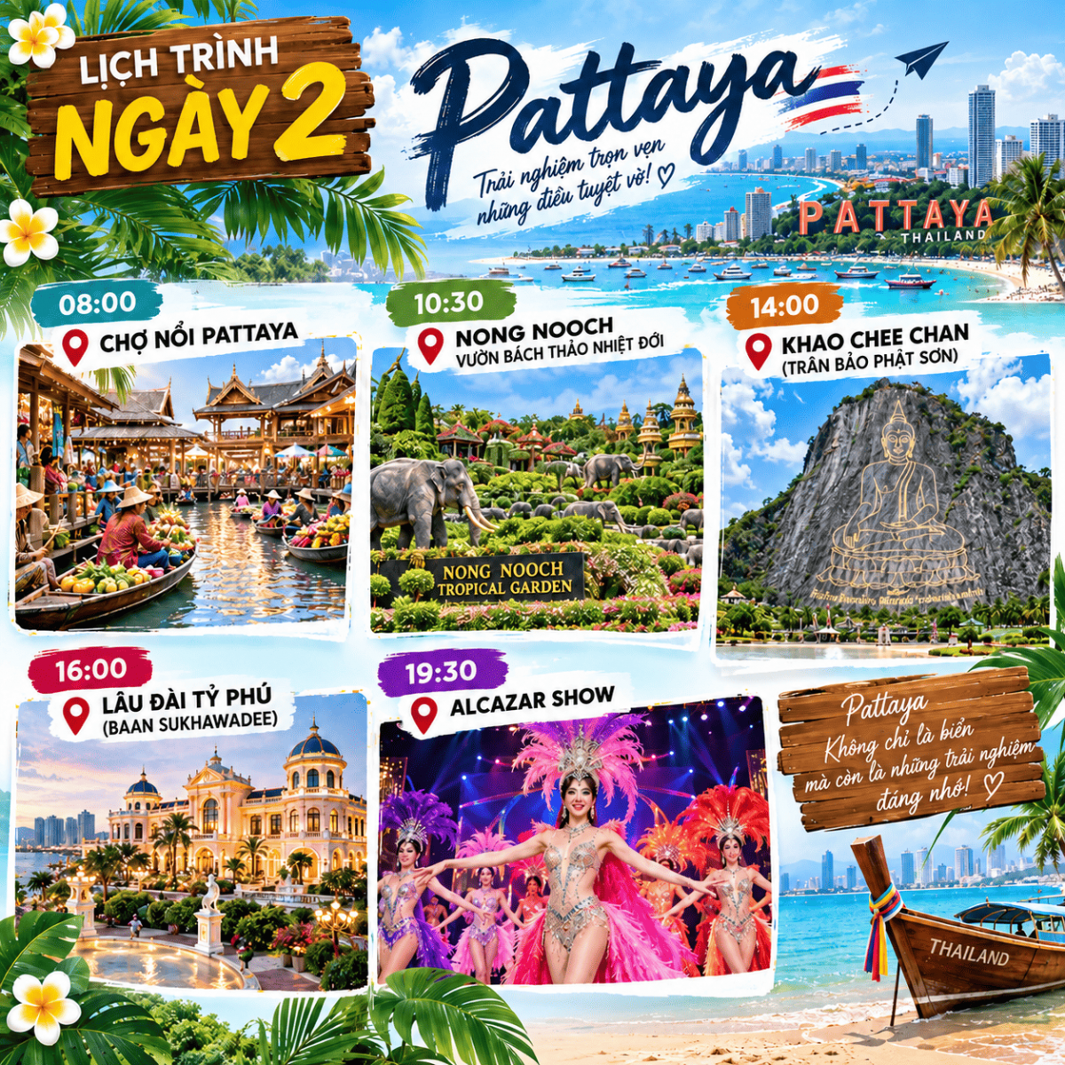 Ngày 2 Chợ Nổi Pattaya