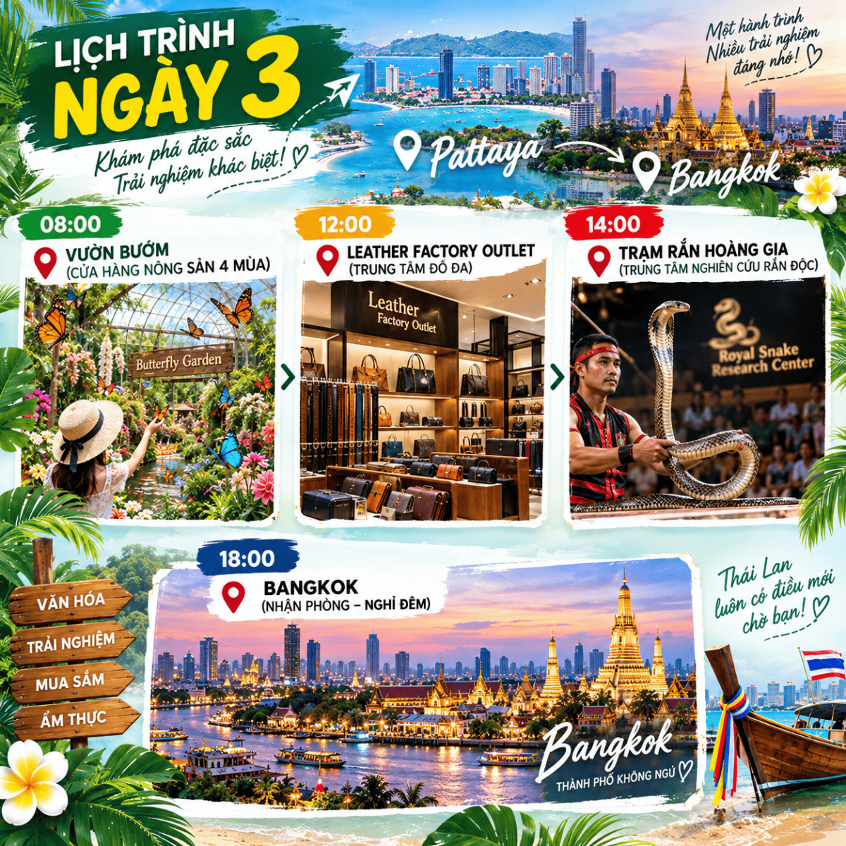 Ngày 3 Vườn Bướm Trại Rắn