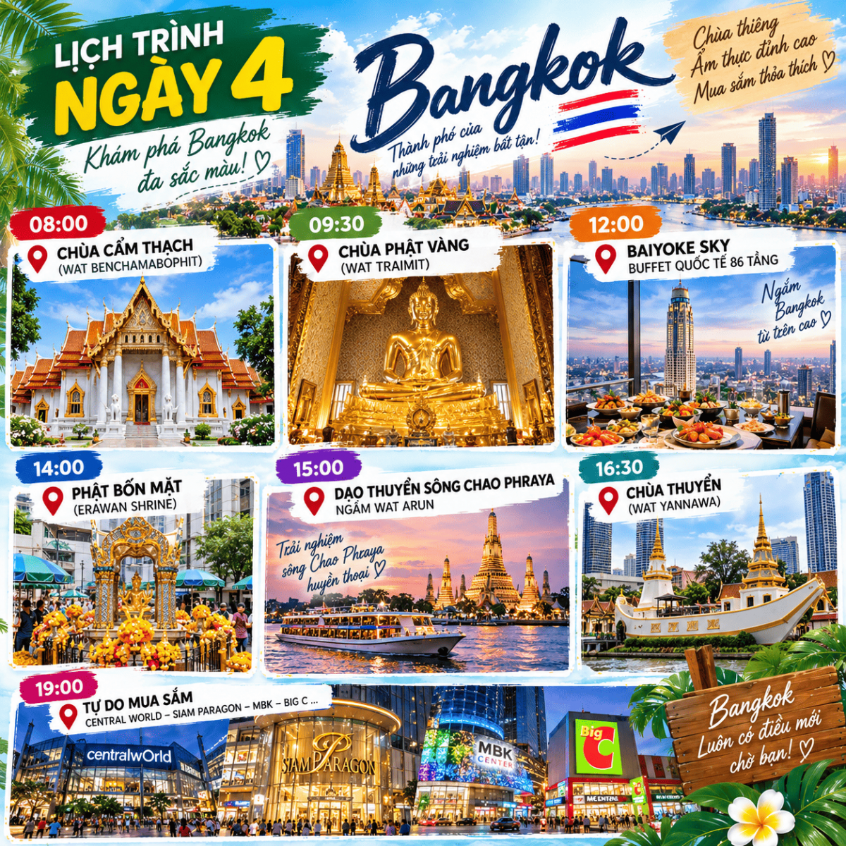 Ngày 4 Chùa Phật Vàng Baiyoke