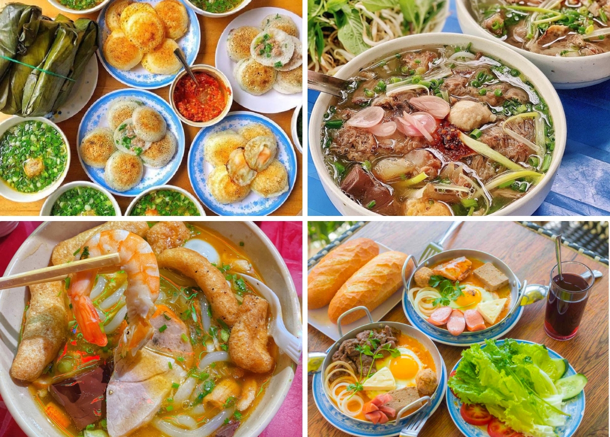 Món ăn lẩu gà lá é và bánh tráng nướng Đà Lạt